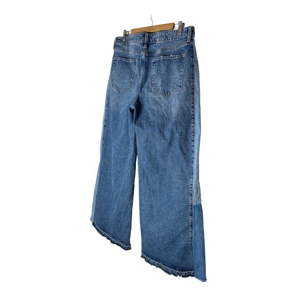 KanCan Two-Tone Blue Wide Leg Flare Jeans - Picture 5 of 8